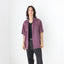 80s MATTE SILK Boxy Double Pocket Shirt in Purple