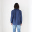 80s PURE SILK Double Pocket Long Sleeve Shirt in Navy