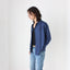 80s PURE SILK Double Pocket Long Sleeve Shirt in Navy