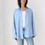 90s PURE FUJI SILK Relaxed Shirt in Sky Blue