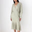 Avant Garde 80s Sage Green Draped Cocoon Dress