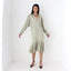 Avant Garde 80s Sage Green Draped Cocoon Dress