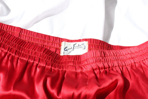 Vintage 80s PURE SILK Luxury Boxer Shorts in Red