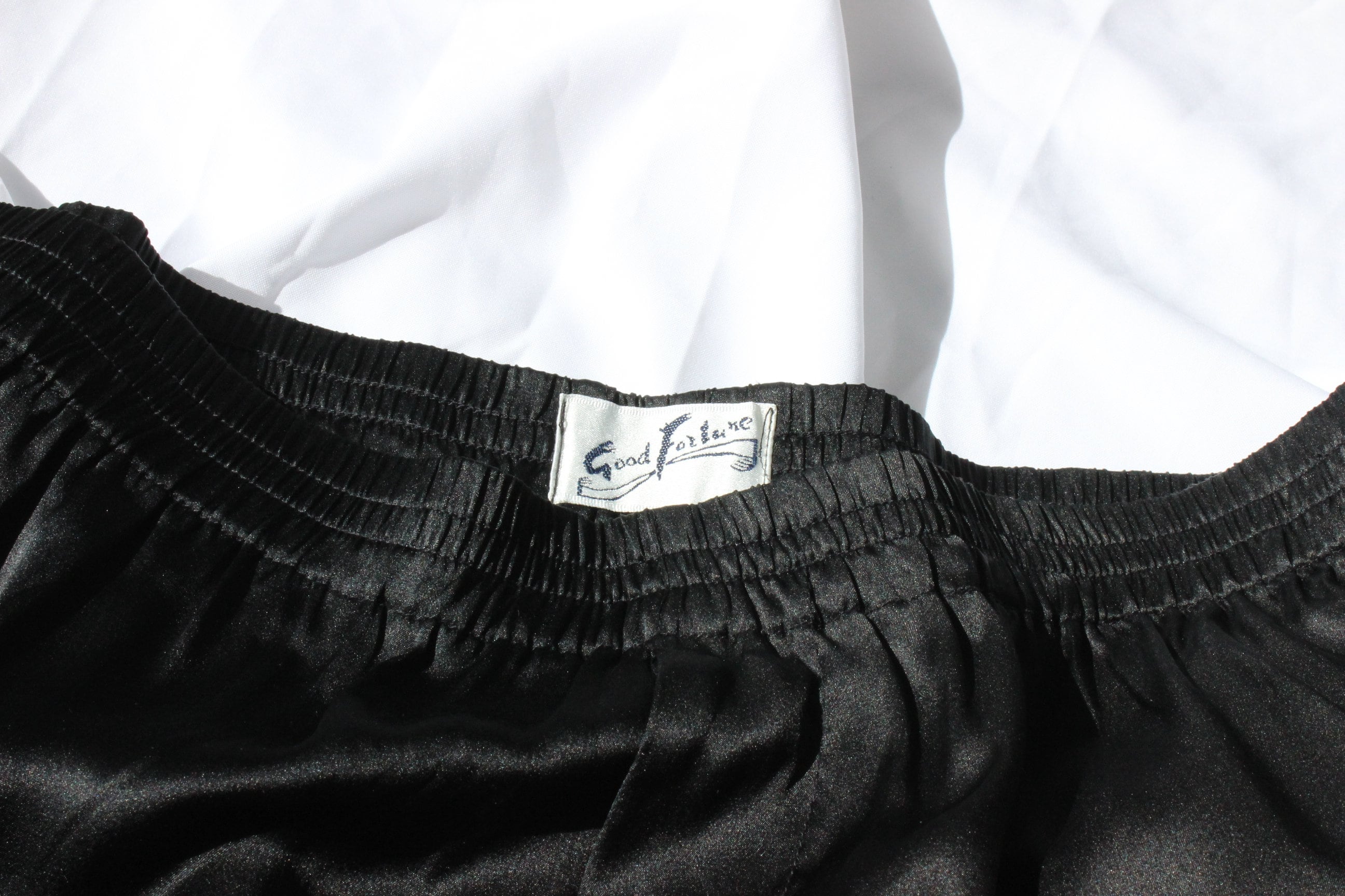 Vintage 80s PURE SILK Luxury Boxer Shorts in Black