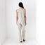 90s Minimal Beige Linen Waistcoat & Trouser Set