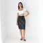Minimal 80s Leather Pencil Skirt by Bruno Valli, Made in Italy