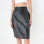 Minimal 80s Leather Pencil Skirt by Bruno Valli, Made in Italy
