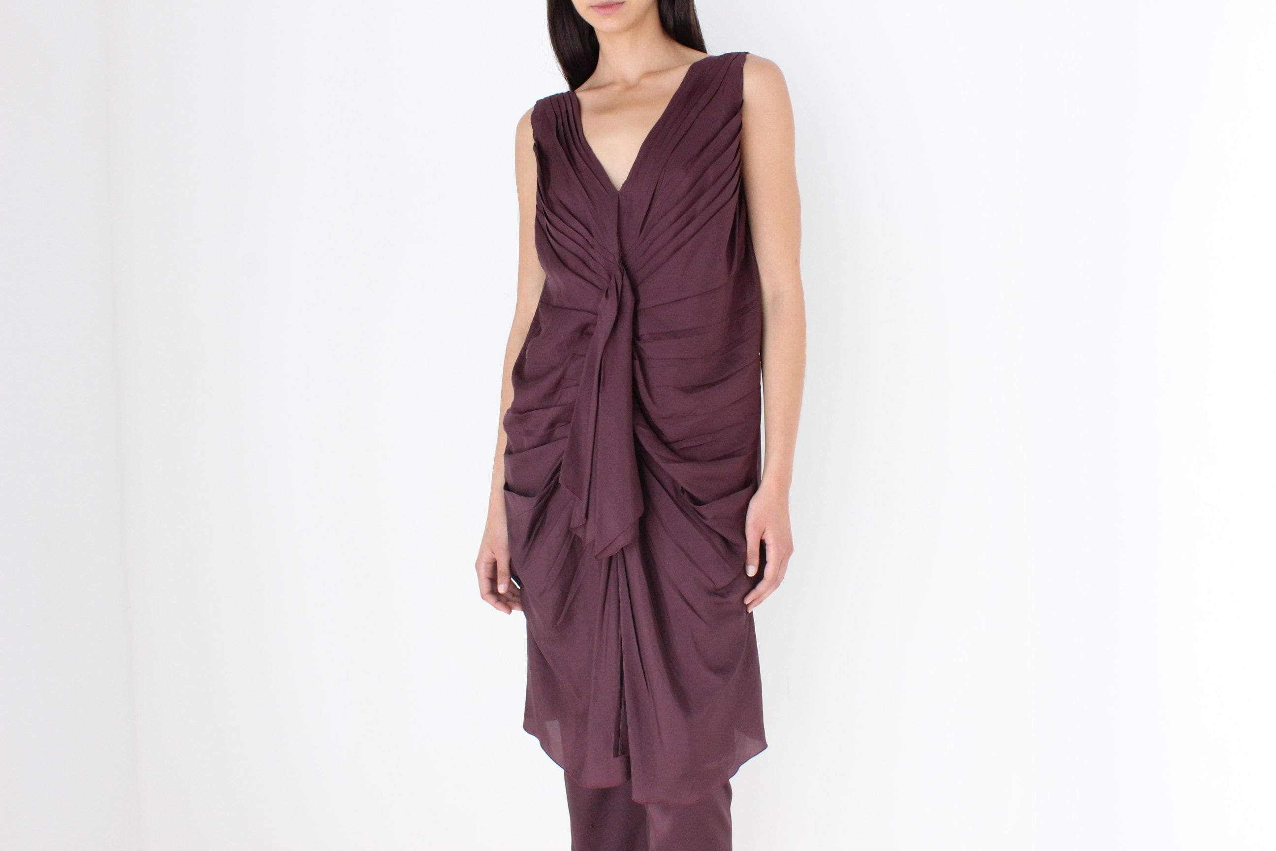 2000s MARNI Gathered Texture Cocoon Dress