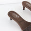 Y2K Chocolate Canvas & Sequin Kitten Heel Sandals ~ Euro 38