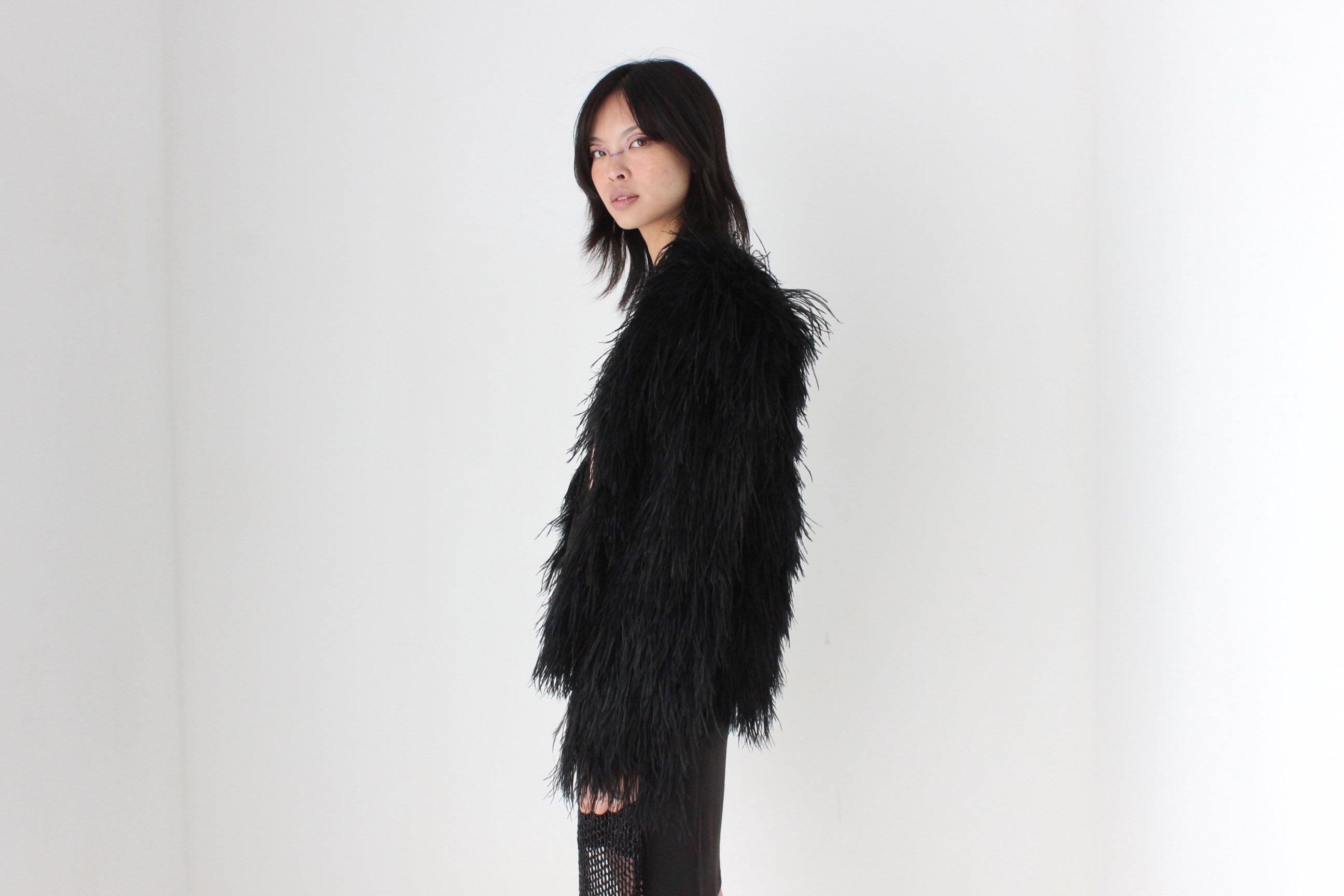 Ostrich feather coat on sale topshop