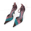 Vintage Italian Y2K Panelled Satin Pointed Toe Heels ~ Euro 37