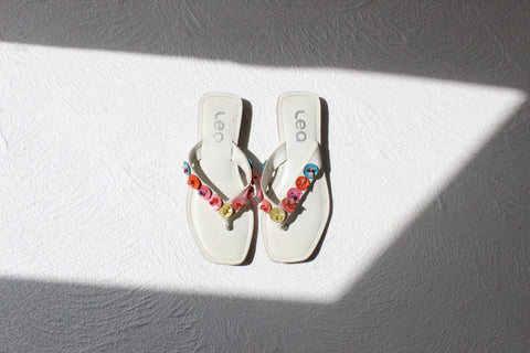 Y2K Spanish Made Leather Flat Sandals ~ Euro 37