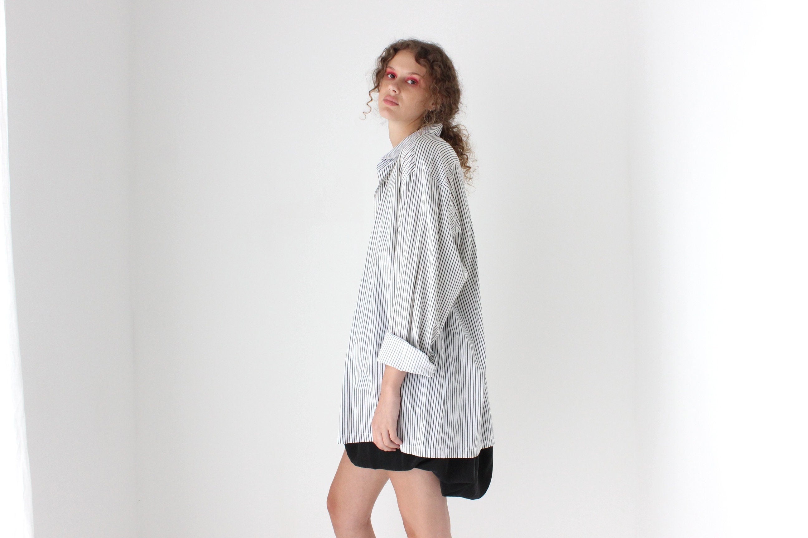 90s Oversized XL Button Up Shirt Dress