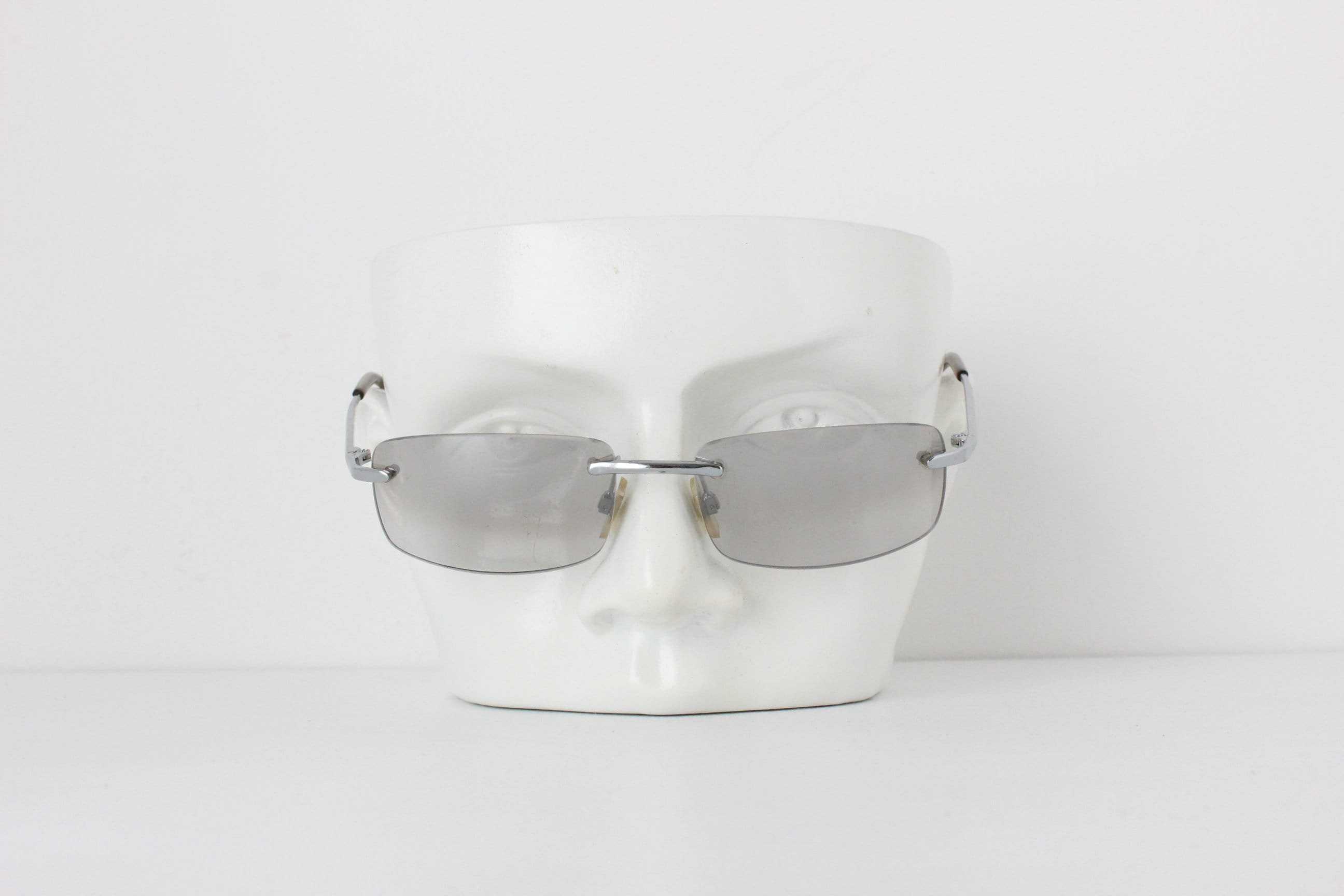 Y2K Techno Silver Sunglasses
