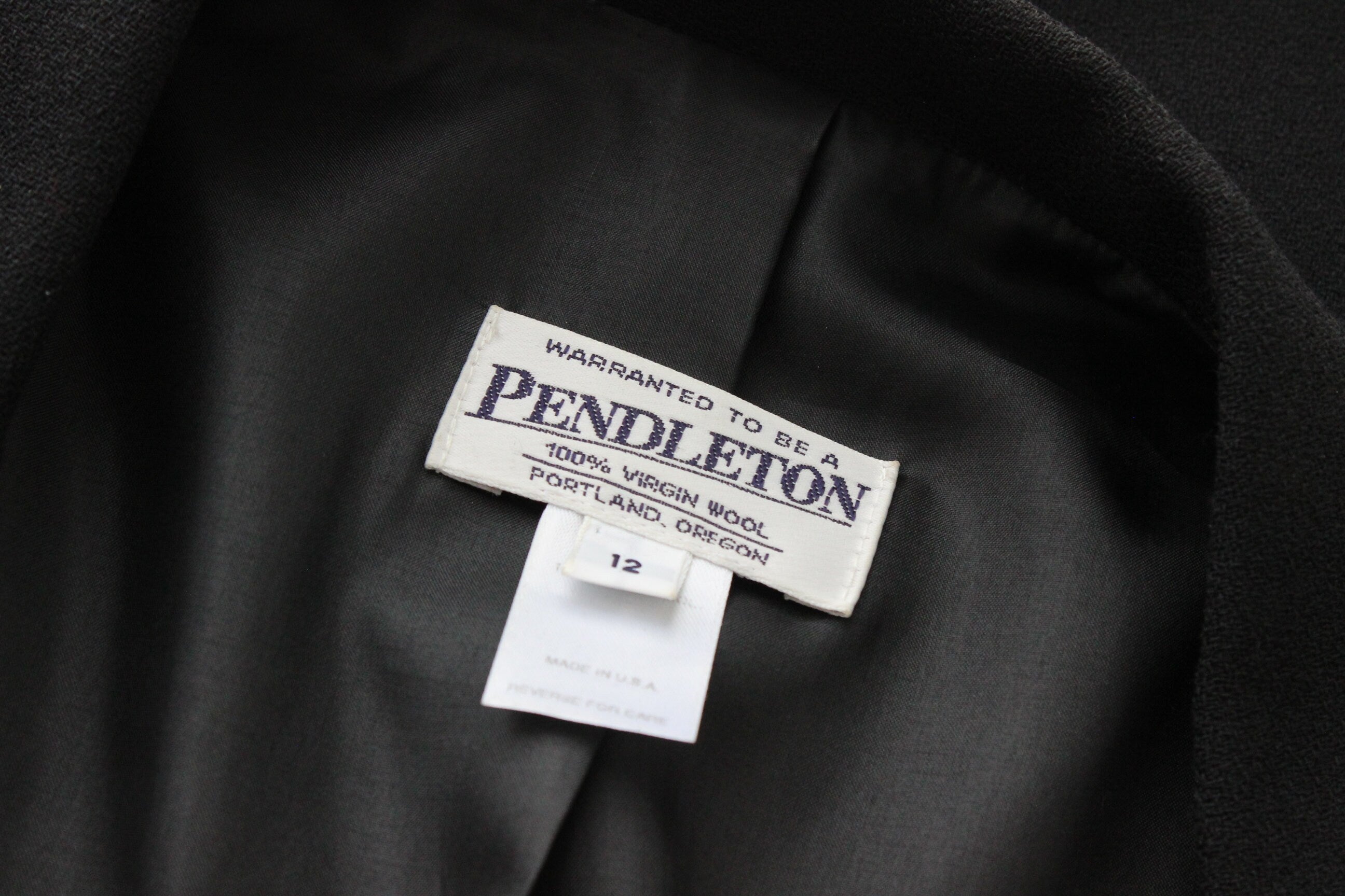 90s Pendelton Long Line Tailored Wool Pant Suit