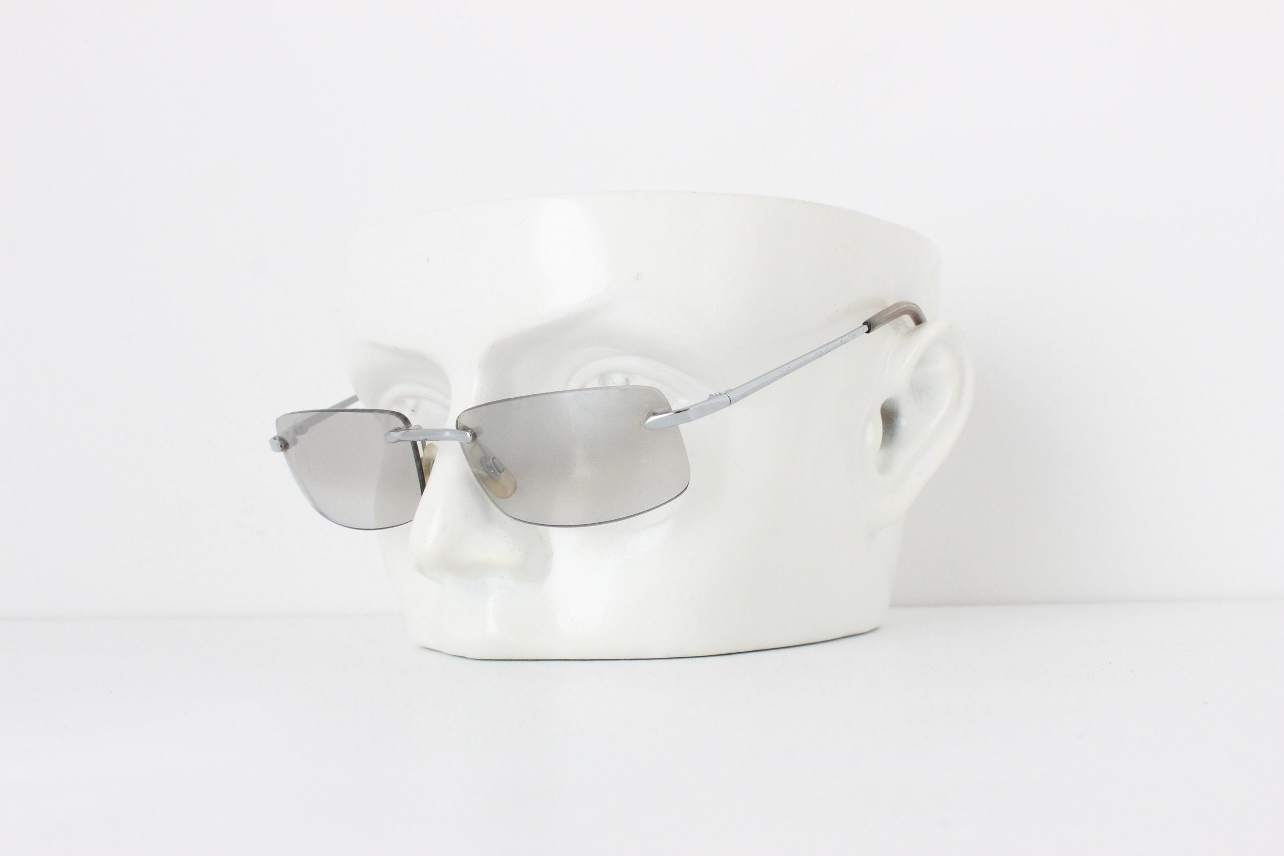 Y2K Techno Silver Sunglasses