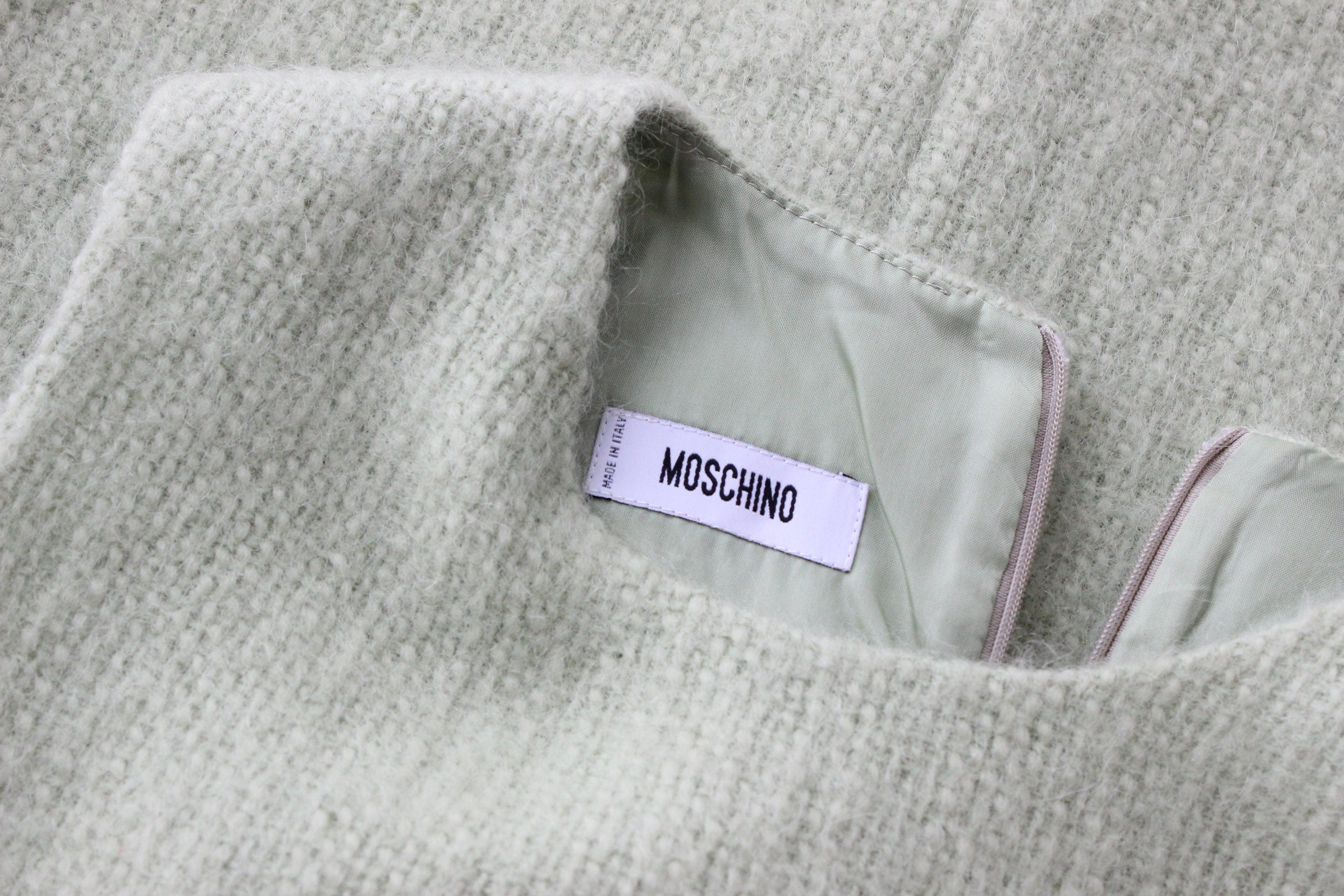 90s MOSCHINO Mohair & Wool Textured Shift Dress